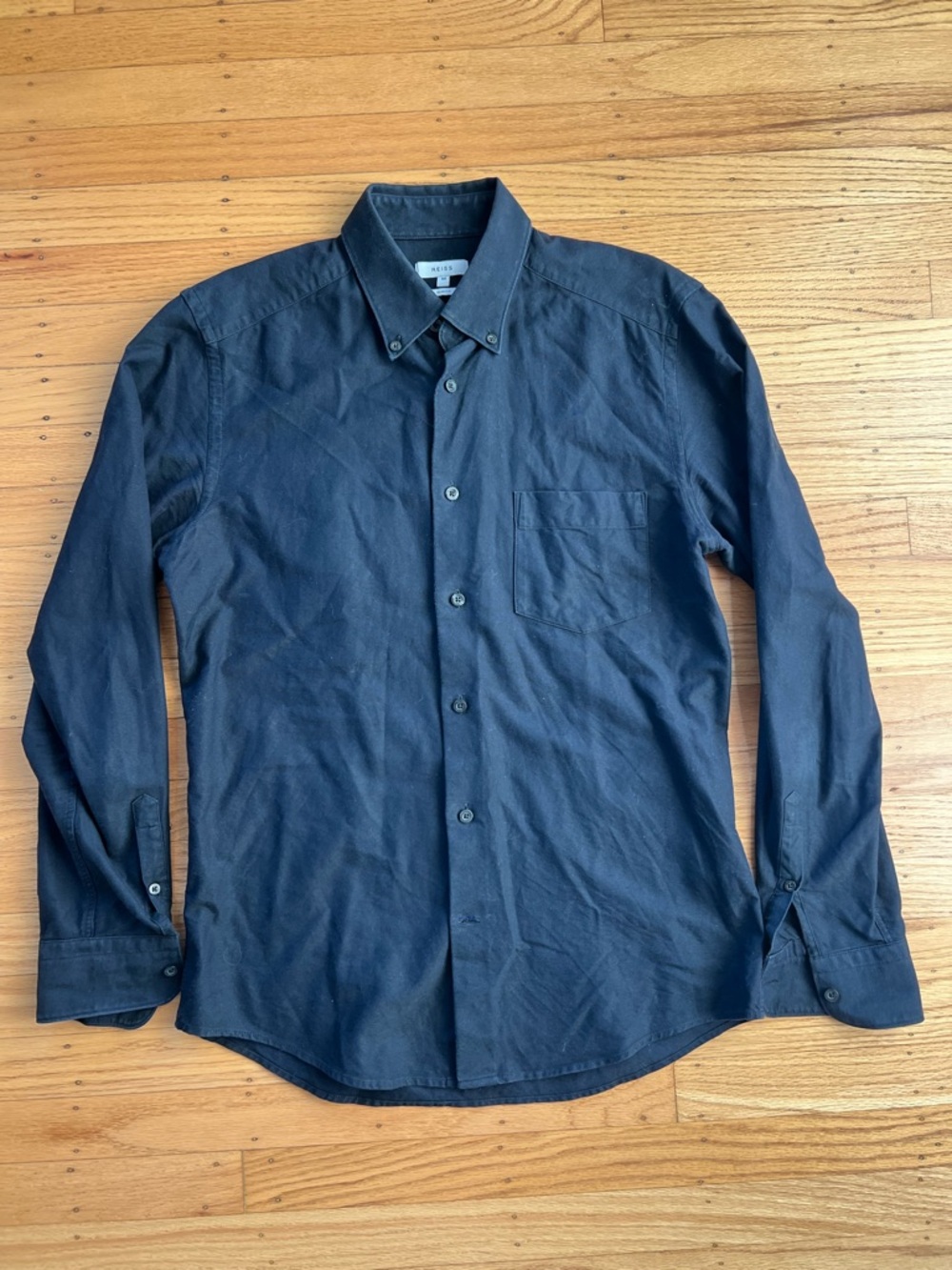 Reiss Men’s Medium Navy Blue Button Shirt